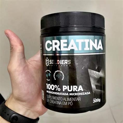 Creatina Monohidratada Pote 300g 100 Pura Soldiers Nutrition