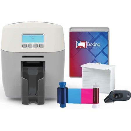 600 Dual Sided ID Card Printer & Complete Supplies Package with Bronze ...