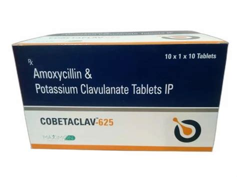 Amoxycillin Potassium Clavulanate Ip Cobetaclav 625 Mg Tablets At Rs 65 Strip Amoxicillin