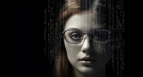 Premium Ai Image Realistic Looking Young Women Face With Glasses Made