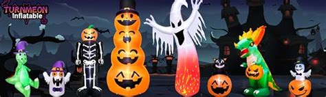 Amazon Turnmeon Ft Giant Halloween Inflatables Stacked Pumpkins