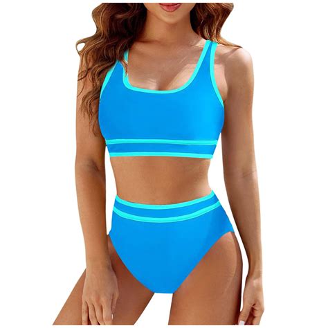 Lojoutye 2025 NEW Swimwears Tankinis Set Women S High Waisted Bikini 1 Piece Swimsuits For Women