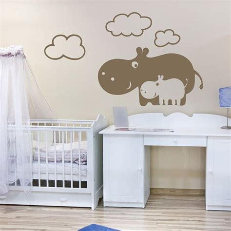 Baby Hippo Baby Bedroom Wall Decal Wall Decals For Bedroom Baby