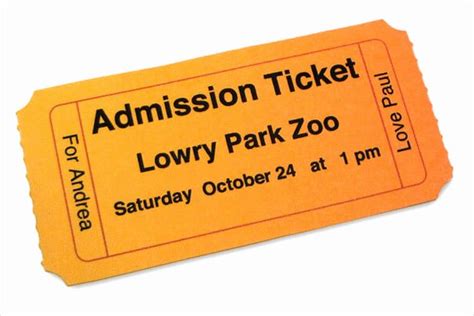 Admission Ticket Template Free