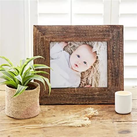 Personalised Natural Mango Wood Photo Frame Paper High