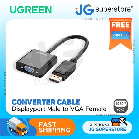 UGREEN DisplayPort DP Male To VGA Female Adapter 1080P 60Hz Video