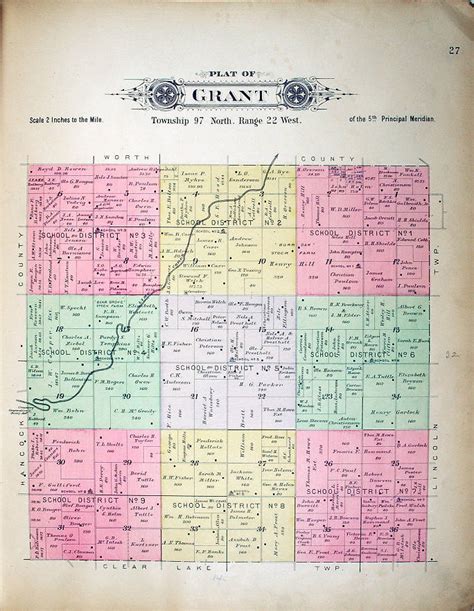 Iagen Web Cerro Gordo County Grant Township Map