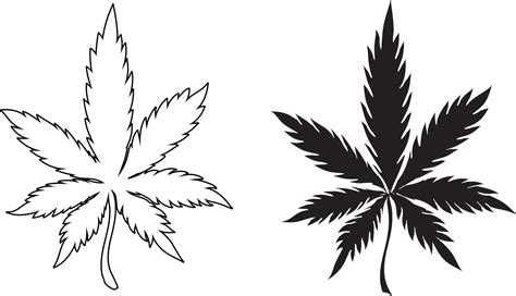 Marijuana Leaf Outline Vector Art, Icons, and Graphics for Free Download