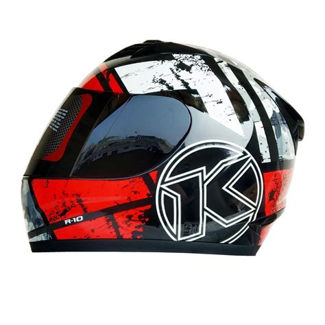 Jual KYT R10 SERI 3 BLACK RED KYT R 10 SMOKE VISOR ORIGINAL KYT