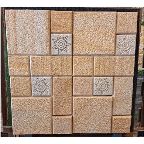 Polished Brown Mm Natural Sand Stone Tiles Size X Mm At Rs