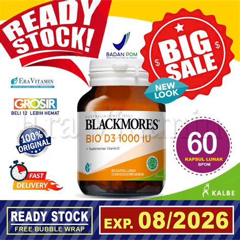 Jual Blackmores Bio D Iu Isi Softgel Suplemen Vitamin D