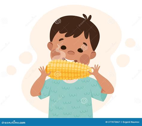 Corn Toa Happy Mascot Vector Cartoon Illustration | CartoonDealer.com #142735620