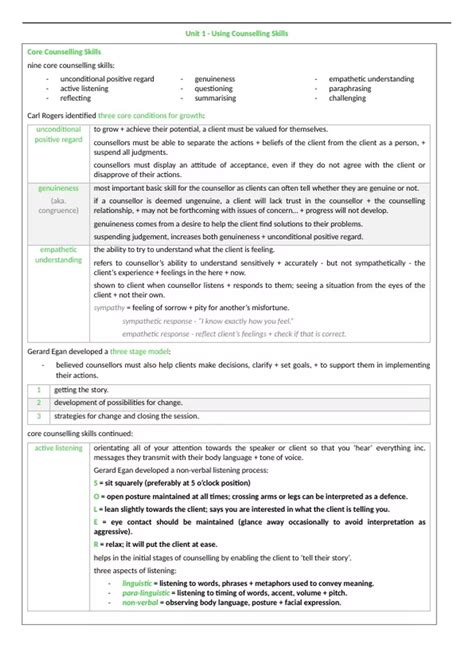 Unit Using Counselling Skills Tquk Level Certificate In