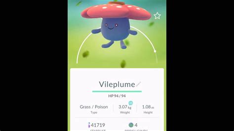 Pokemon Go Gloom Evolves Into Vileplume Youtube