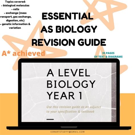 As Year 1 Only Ultimate A Level Biology Revision Study Guide Etsy