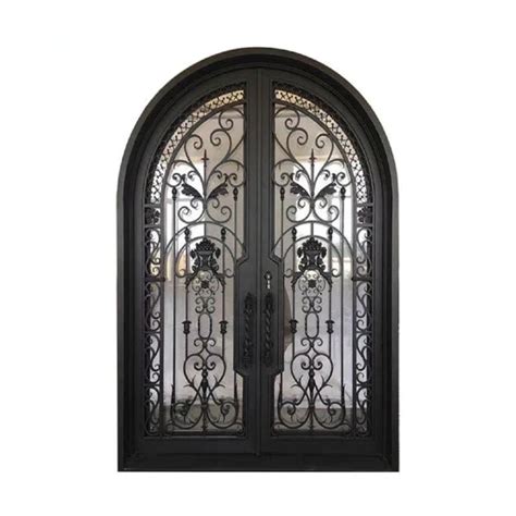 Wrought Iron Entry Double Door Iron Arch Main Gate Design For Houses Iron Double Door And