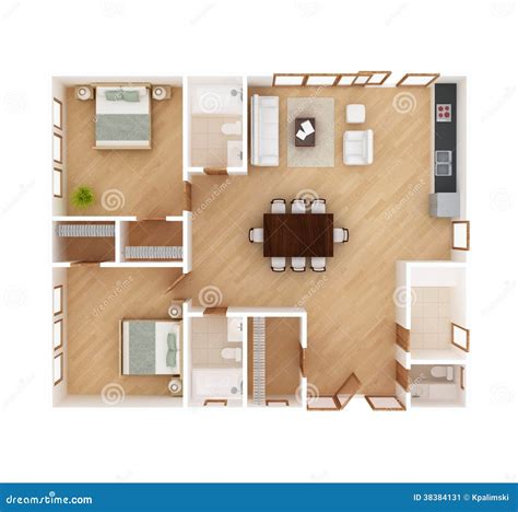 House Plan Top View Stock Image - Image: 38384131