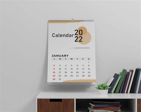 Premium Psd Realistic Calendar Mockup 2022