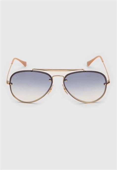 Óculos de Sol Ray Ban Blaze Aviator Dourado Compre Agora Dafiti Brasil