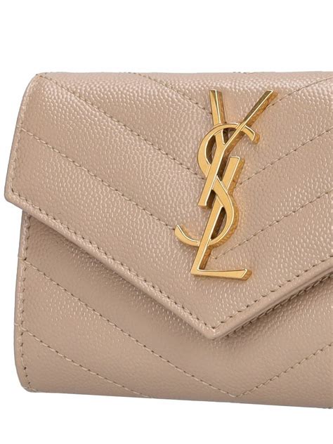 Saint Laurent Small Cassandre Leather Envelope Wallet Saint Laurent