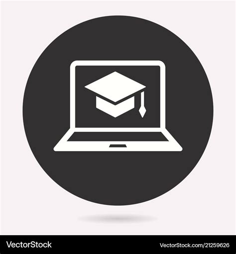 E Learning Education Icon Learn Academic Study Vector Image