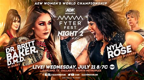 AEW Has Released The Official Match Graphic For Dr Britt Baker Vs Nyla