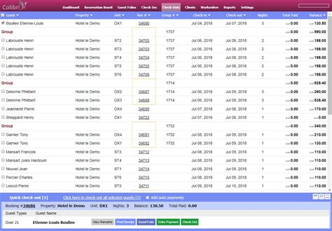 New responsive check-in and check-out sections – ColibriPMS Support