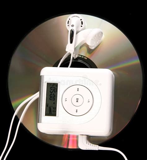 MP3 player and CD stock photo. Image of phones, disk, earphones - 2622286