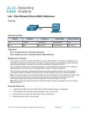 7 2 7 Lab View Network Device Mac Addresses Pdf Lab View Network