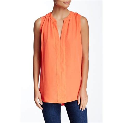 Harlowe Graham Pleat Front Woven Blouse Sleeveless Top Tops Fashion