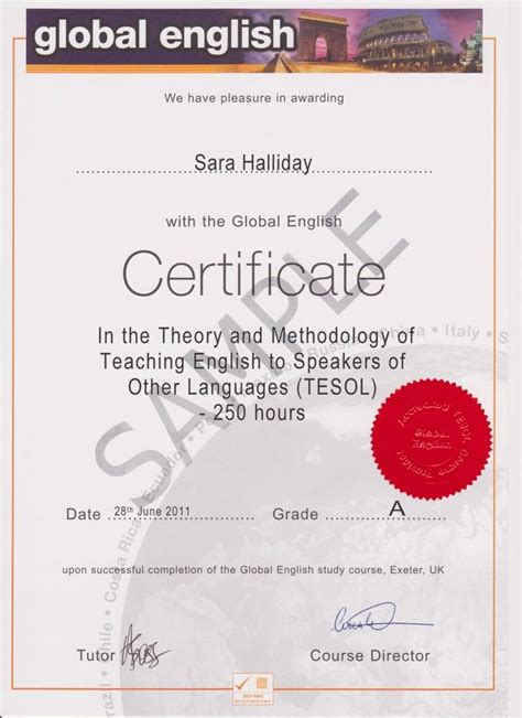 Hour Level Advanced Tesol Global English