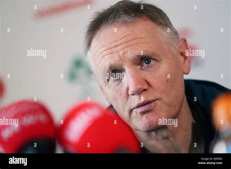 Ireland head coach Joe Schmidt during the team announcement at Carton ...