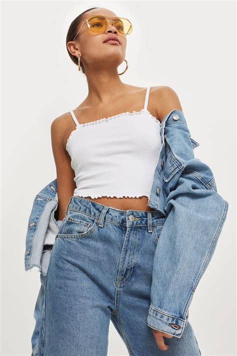 Tall Riley Lettuce Edge Camisole Top Topshop Outfit Fashion Inspo