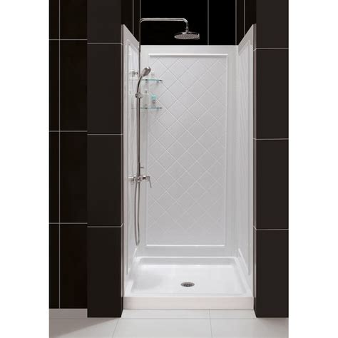 Dreamline Qwall 5 White Shower Wall Surround Side And Back Panels Common 40 In X 34 In Actual