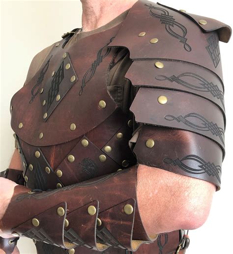 Leather Armor Set Cosplay Rpg Medieval Armor Chest Etsy Leather