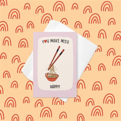 You Make MISO Happy Card Funny Card For Partner Valentine Anniversary