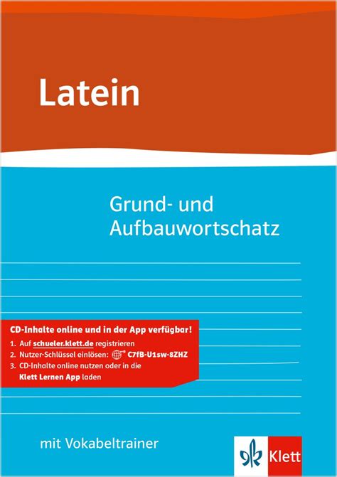 Ernst Klett Verlag Grund Und Aufbauwortschatz Latein Produktdetails