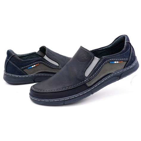 Buty M Skie Slip On Gt Granatowe Granat Buty M Skie Sk Rzane