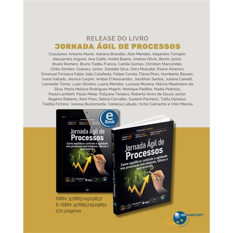 Release do livro Jornada Ágil de Processos como equilibrar controle