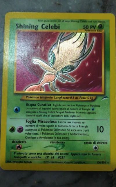 Pokemon Card Shining Celebi Neo Destiny Holo Ita Ultrarara Eur