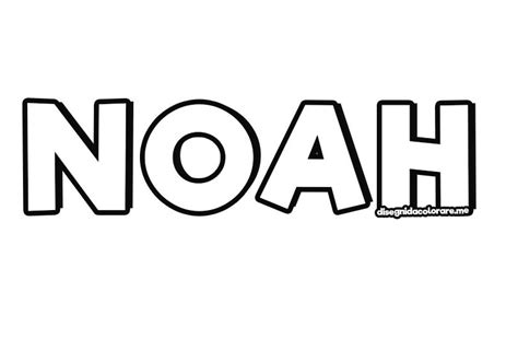 Noah Nome Disegni Da Colorare