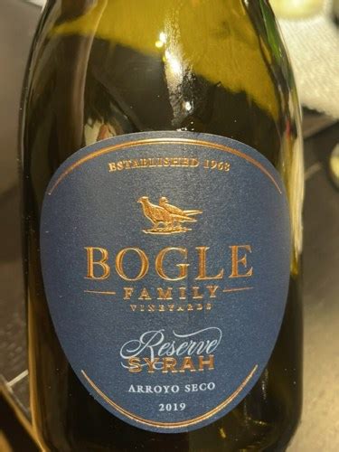 Bogle Reserve Syrah Arroyo Seco Vivino US