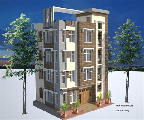 4 Storey Design | Residential building design, Building front designs, Building design