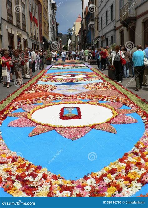 Alfombras De La Flor Del Corpus Christi Tenerife Islas Canarias