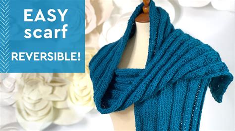 Easy Reversible Knit Scarf In Pennant Pleating Stitch Youtube