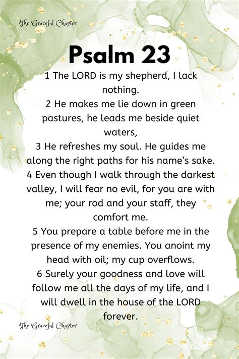 How To Use Psalm 23 As A Prayer - The Graceful Chapter in 2024 | Psalms