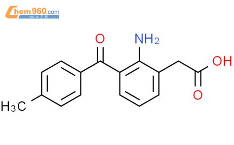 91714 88 4 Benzeneacetic acid 2 amino 3 4 methylbenzoyl 化学式结构式分子式