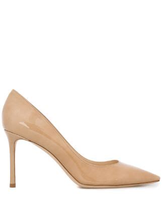 Jimmy Choo Nude Romy 85 Patent Leather Pumps Farfetch