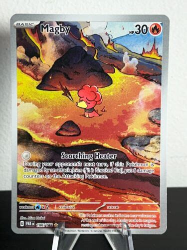 Magby 186 182 Paradox Rift Illustration Rare Pokémon TCG NM M