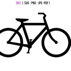 Bike SVG, Bicycle Silhouette, Cycling Clipart, Bicycle Cut File, Bike ...